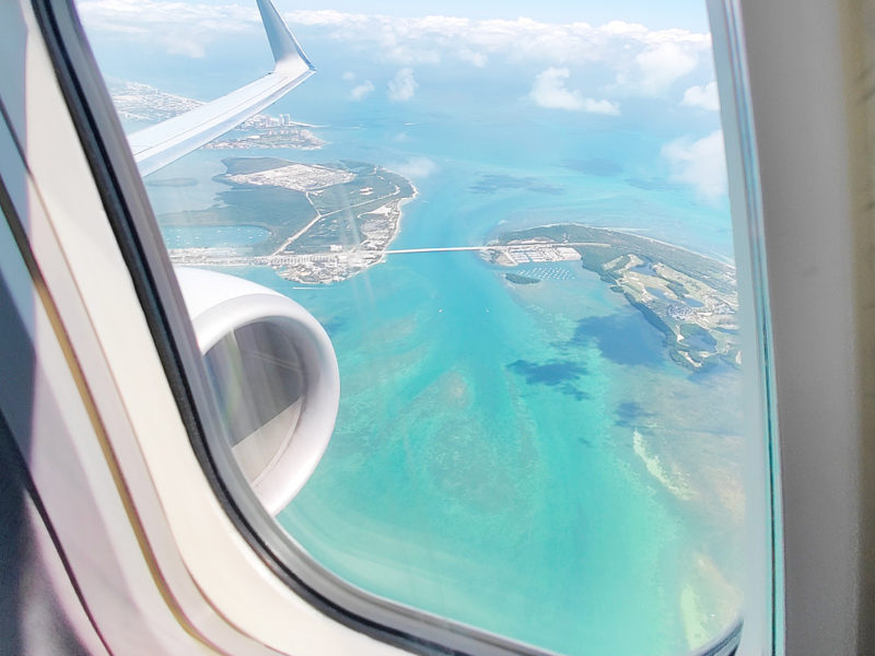 plane window view