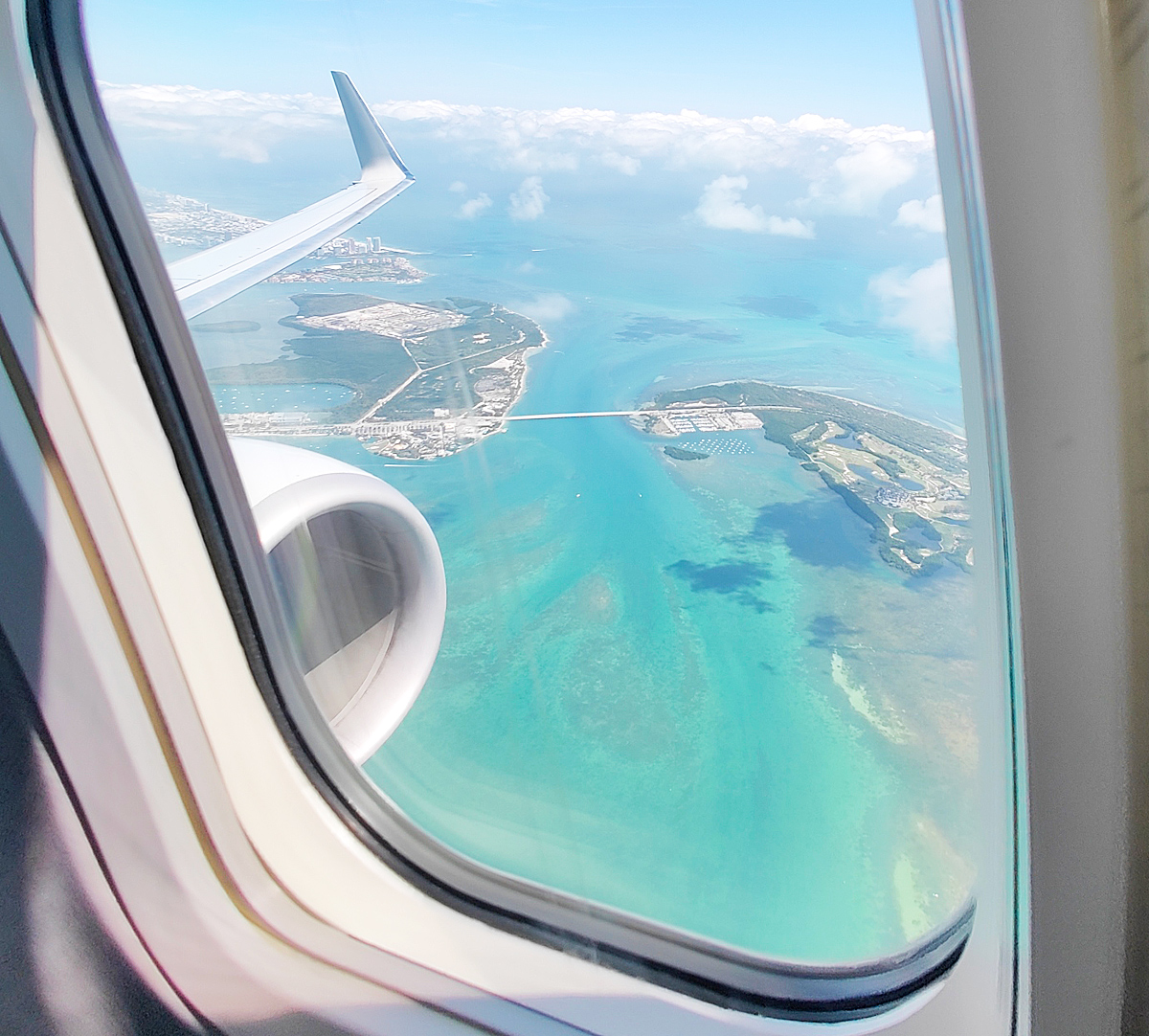 plane window view